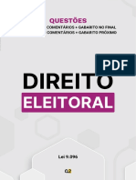 Direito Eleitoral - Lei 9.096 - Parte I - Questões Sem Comentários