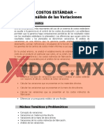 Analisis de Variaciones Costo Estandar PDF