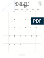 Calendario Noviembre 2023 PDF
