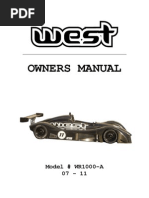 2011 West WR1000 Owners Manual Version - AU 3.1