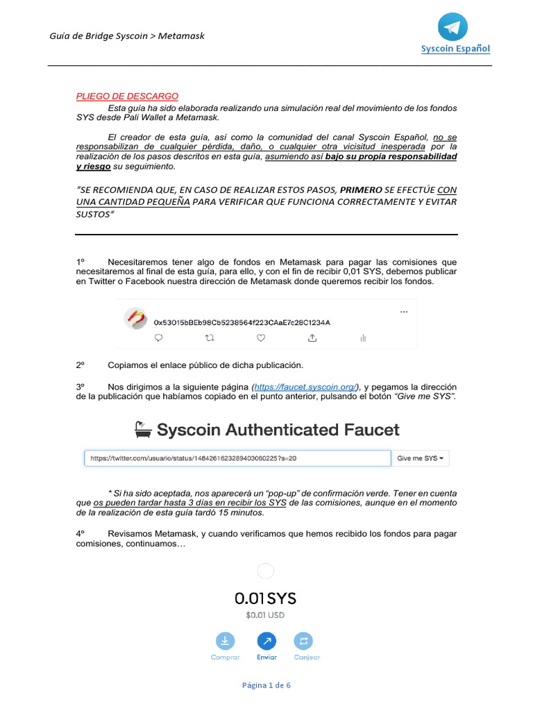 Guía para usar Syscoin en Metamask | PDF | Informática