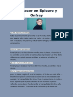 El Placer en Epicuro y Onfray PDF