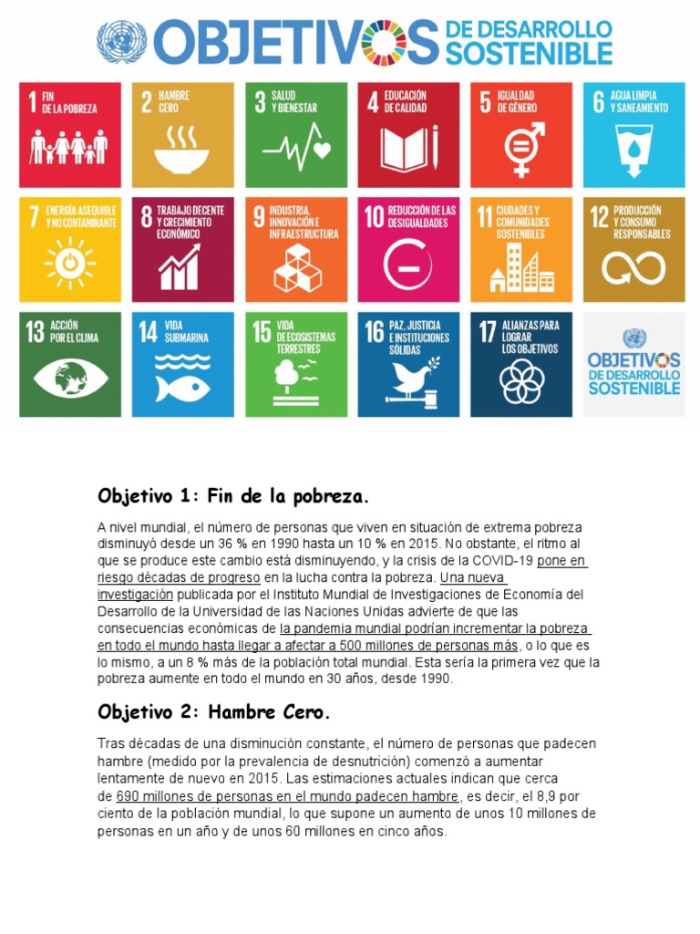 Agenda 2030 para El Desarrollo Sostenible | PDF | Pobreza | Pobreza e ...