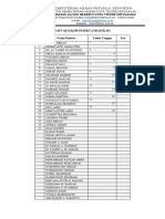 Daftar Hadir Pranikah