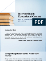 Interpreting in Educational Context