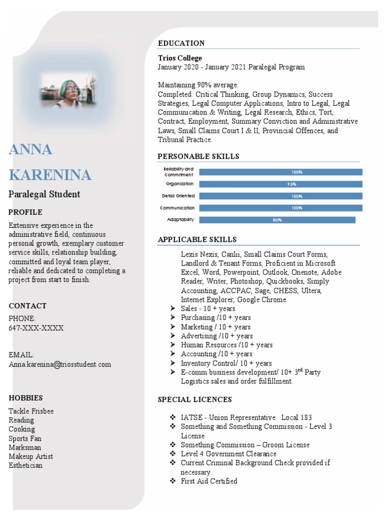 Bad Resume Sample PDF Paralegal - 1701646090