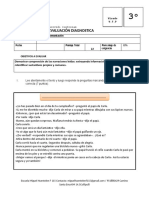 Evaluación Lenguaje 3° Diagnostica