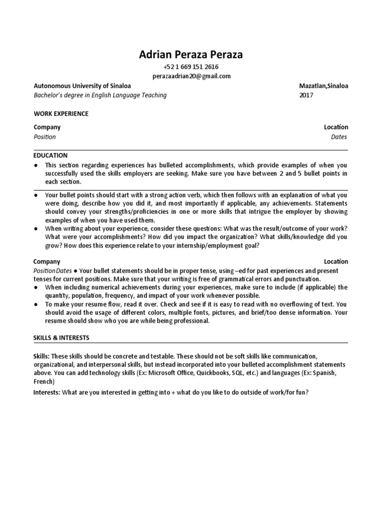 Wonsulting Resume Template Career Example PDF Linguistics Cognition Wonsulting Resume Template Career Example PDF Linguistics Cognition