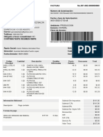 Factura de repuestos automotrices