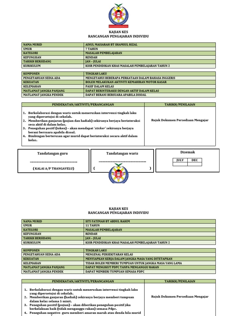 RPI untuk Masalah Pembelajaran | PDF | Karier & Perkembangan | Sains ...