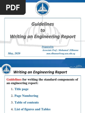 Guidelines for writing an Engineering Report