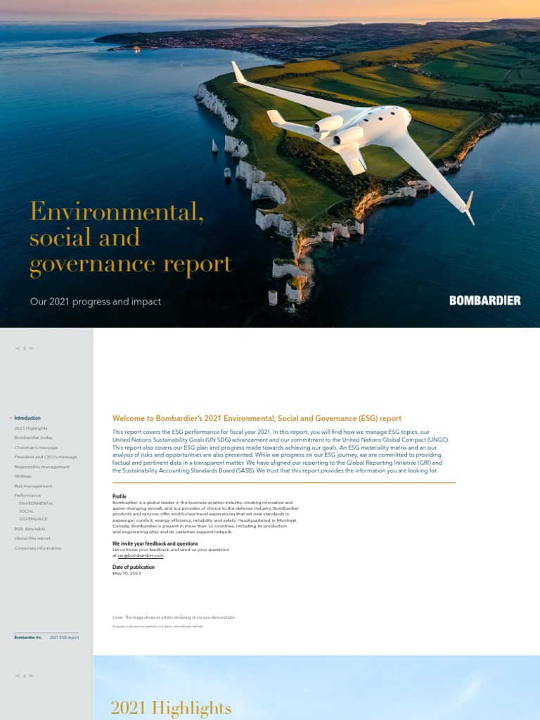 BOMBARDIER SUSTAINABILITY REPORT visual data 2