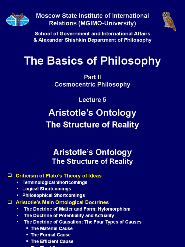 Nbe bph05 Aristotles Ontology | PDF | Idea | Aristotle