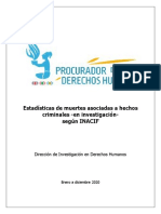 Muertes Asociadas A Hechos Criminales Enero-Dic. 2020-Datos INACIF