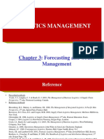 Topic 3 - Forecasting and Order Management