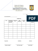 Evidence Log Form