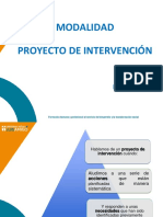 Modalidad - Propuesta de Intervención - ESPECIALIZACIONES