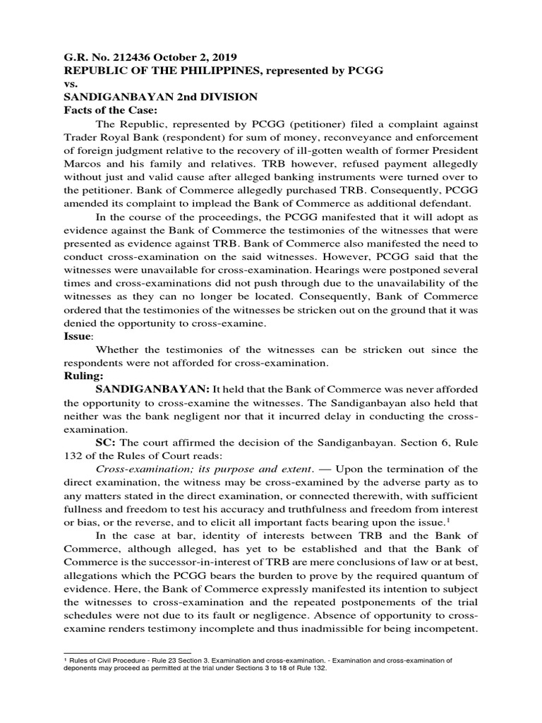 Rule 23 sec 3 civ pro pdf witness trials
