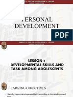 Lesson 3 Developmental Skills and Tasks Among Adolescents