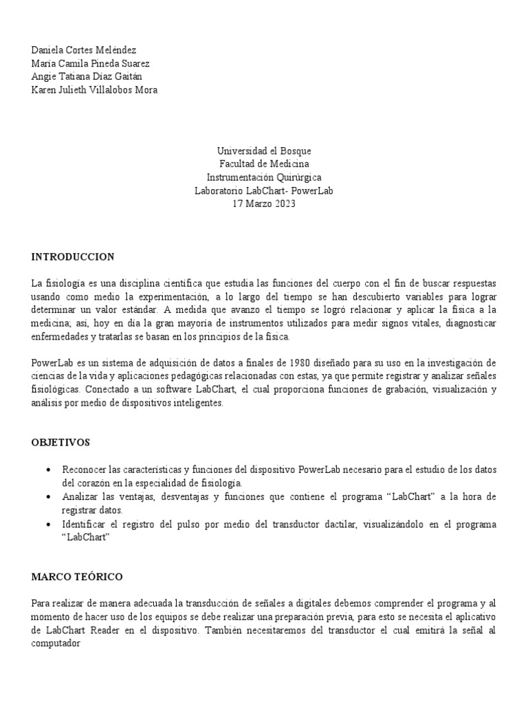 Uso de LabChart en PowerLab para Fisiología | PDF | Software | Monitor ...