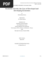 Economic Growth, The Case of Developed and Developing Economies