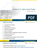 Introduction to Basic R and R Studio