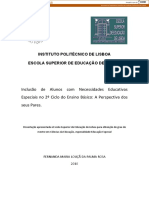 Inclusão de Alunos Com Necessidades Educativas Especiais No 2º Ciclo Do Ensino Básico: A Perspectiva Dos Seus Pares