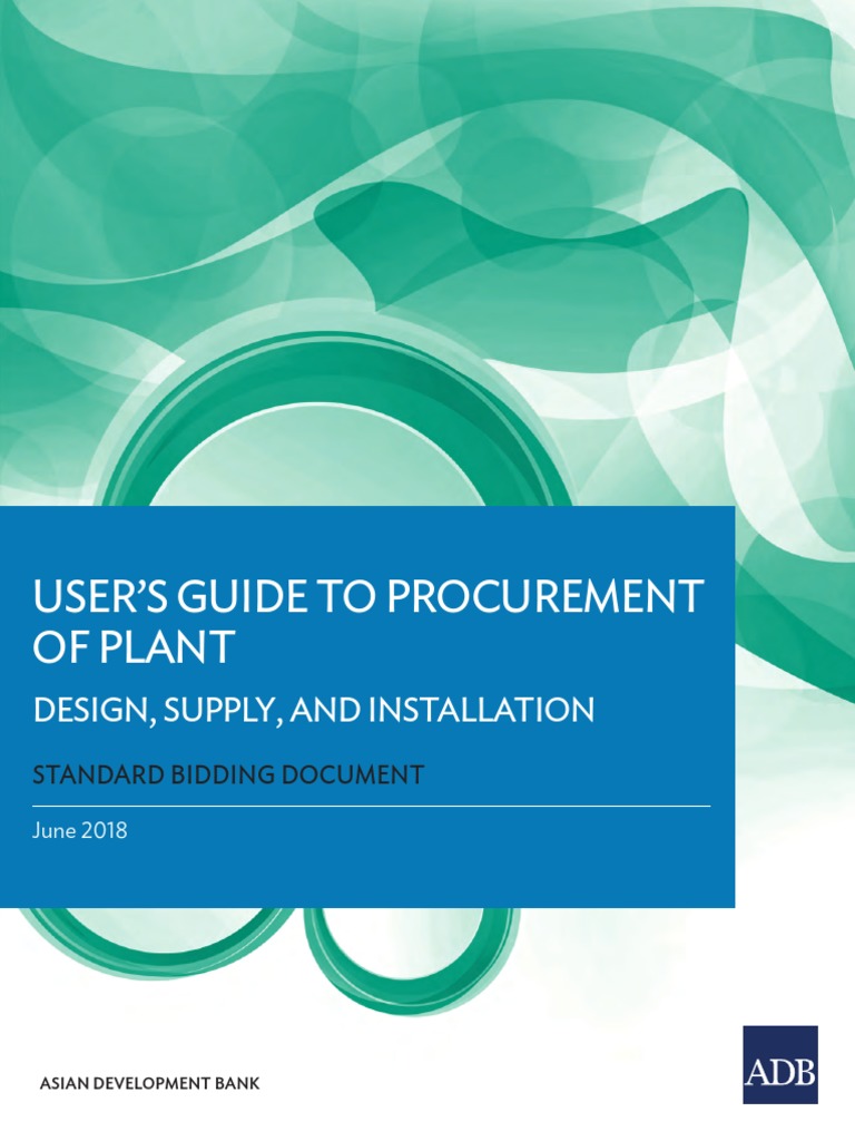 Procurement Plant SBD Guide PDF Asian Development Bank Business