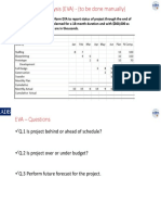 Earned Value Analysis (EVA) - Exercise To Be Done Manually