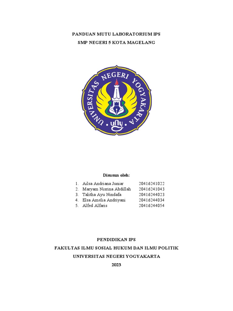 Panduan Mutu Laboratorium IPS SMPN 5 | PDF