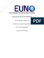 Las Partes Del Informe de Investigación PDF