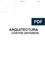 Analisis Precios Unitarios Arquitectura