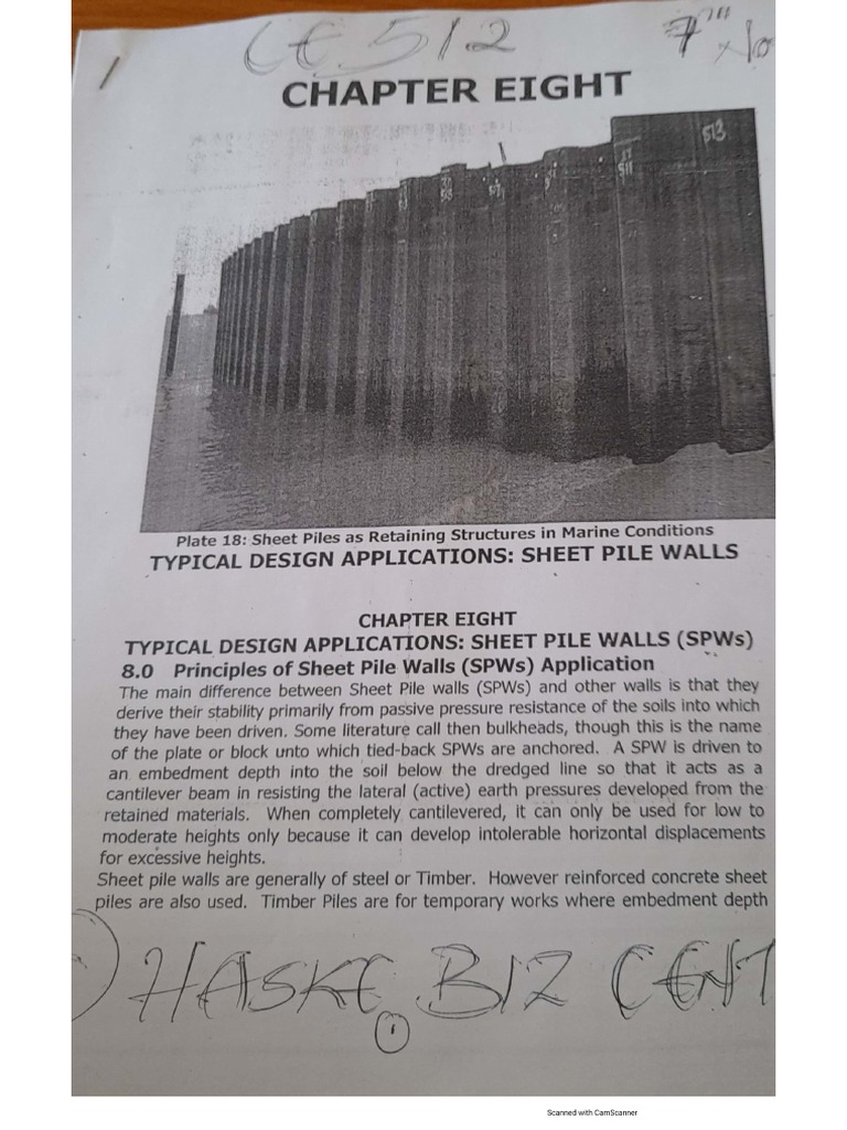Design of Sheet Pile Wall PDF