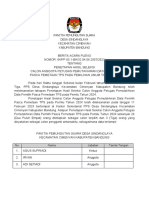 Draft Dokumen Penetapan Pantarlih Pasca Pemetaan TPS