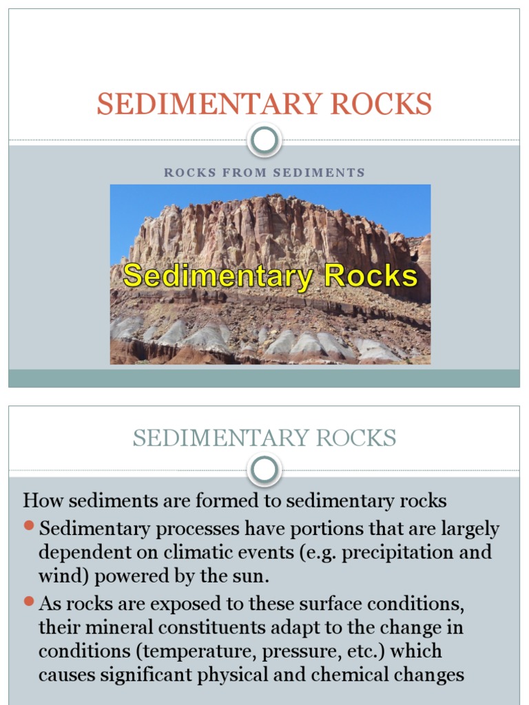 Earth Materials and Processes Part 3 PDF Sedimentary Rock Rock
