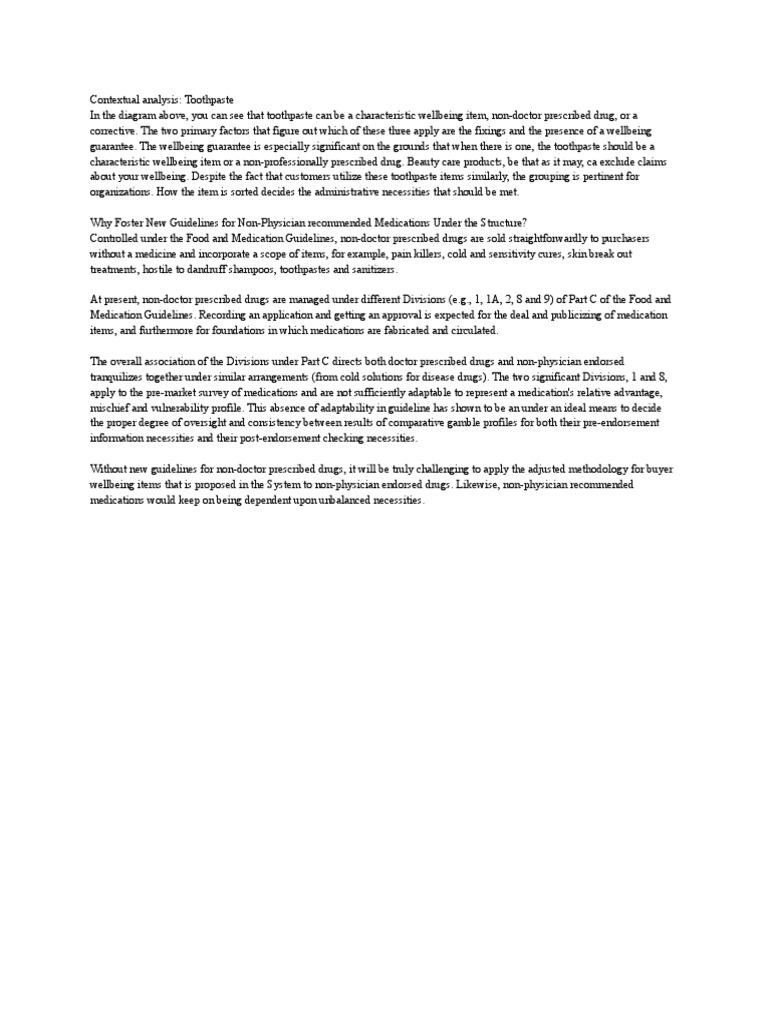 Case Study of Toothpaste PDF Clinical Medicine Health Sciences