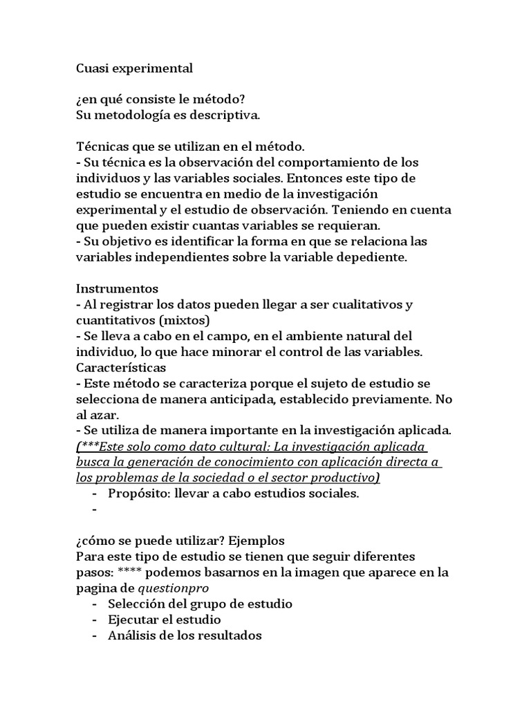 Cuasi Experimental | PDF