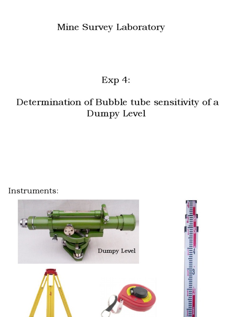 Exp 4 Bubble Tube Sensitivity PDF Equipment Metrology