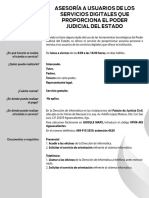 Asesoría A Usuarios de Los Servicios Digitales Que Proporciona El Poder Judicial Del Estado PDF