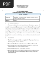 Delm 215 Instructional Models For Improving Student Achievement