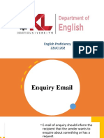 SESSION 5 - Enquiry Email