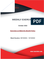 Weekly Exercises On Maternity Benefit Policy - October 2022