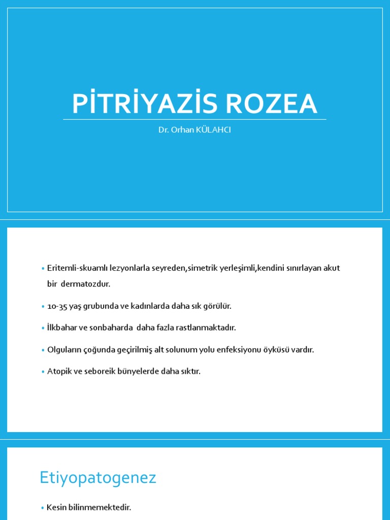 Pitriyazis Rozea | PDF