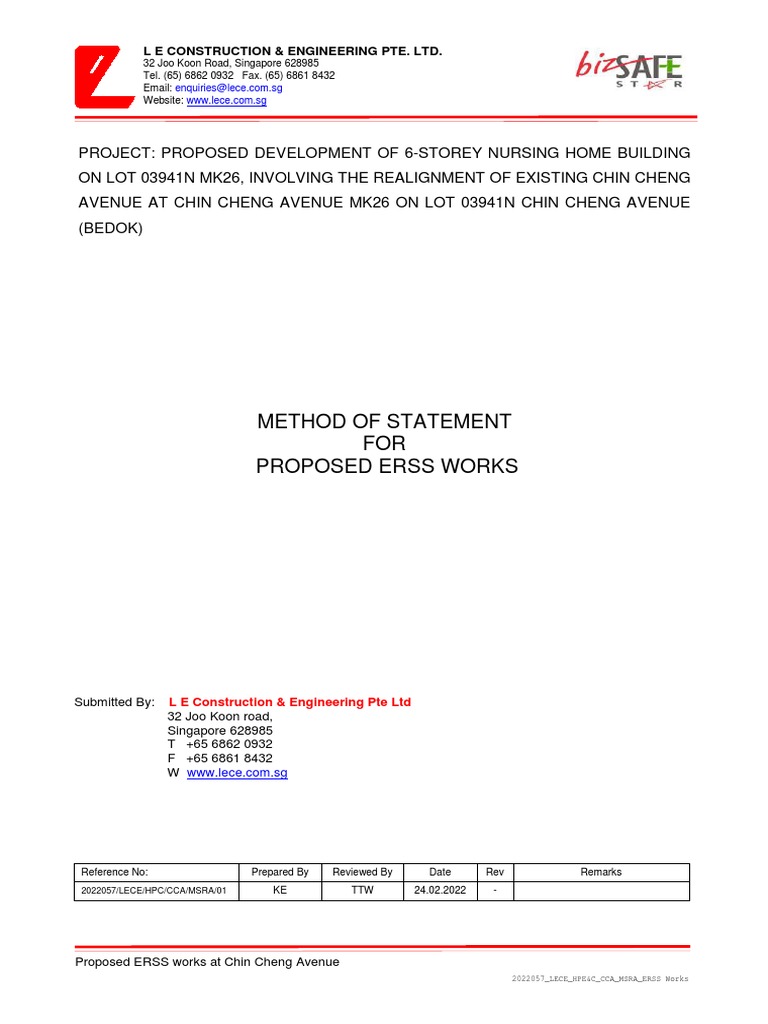 ERSS - Method Statement of Construction | PDF | Deep Foundation | Crane ...