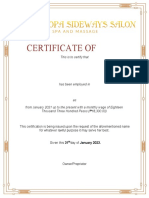 Certificate of Employment 09