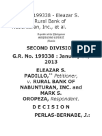 Padillo Vs Rural Bank GR No. 199338