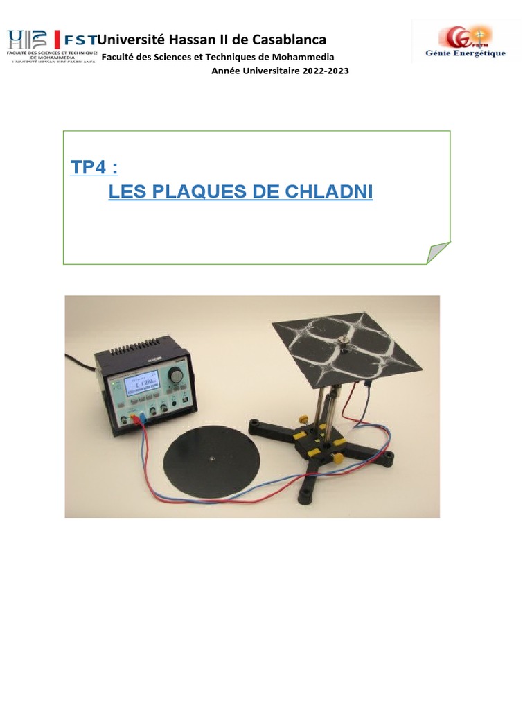 Figures de Chladni et vibrations sonores PDF Mécanique Mécanique — free download