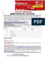97-23 Boletin Informativo Empleo Publico Diversas Categorias - Estabilizacion - Ministerio de Justicia 17-03-2023