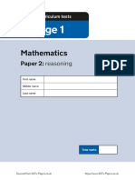 ks1 Mathematics 2018 Paper 2
