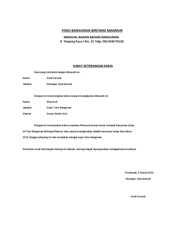 Contoh SK | PDF